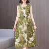 Elegant Sleeveless Dresses for Women Clothes Loose Plus Size Vintage Summer Long Dress