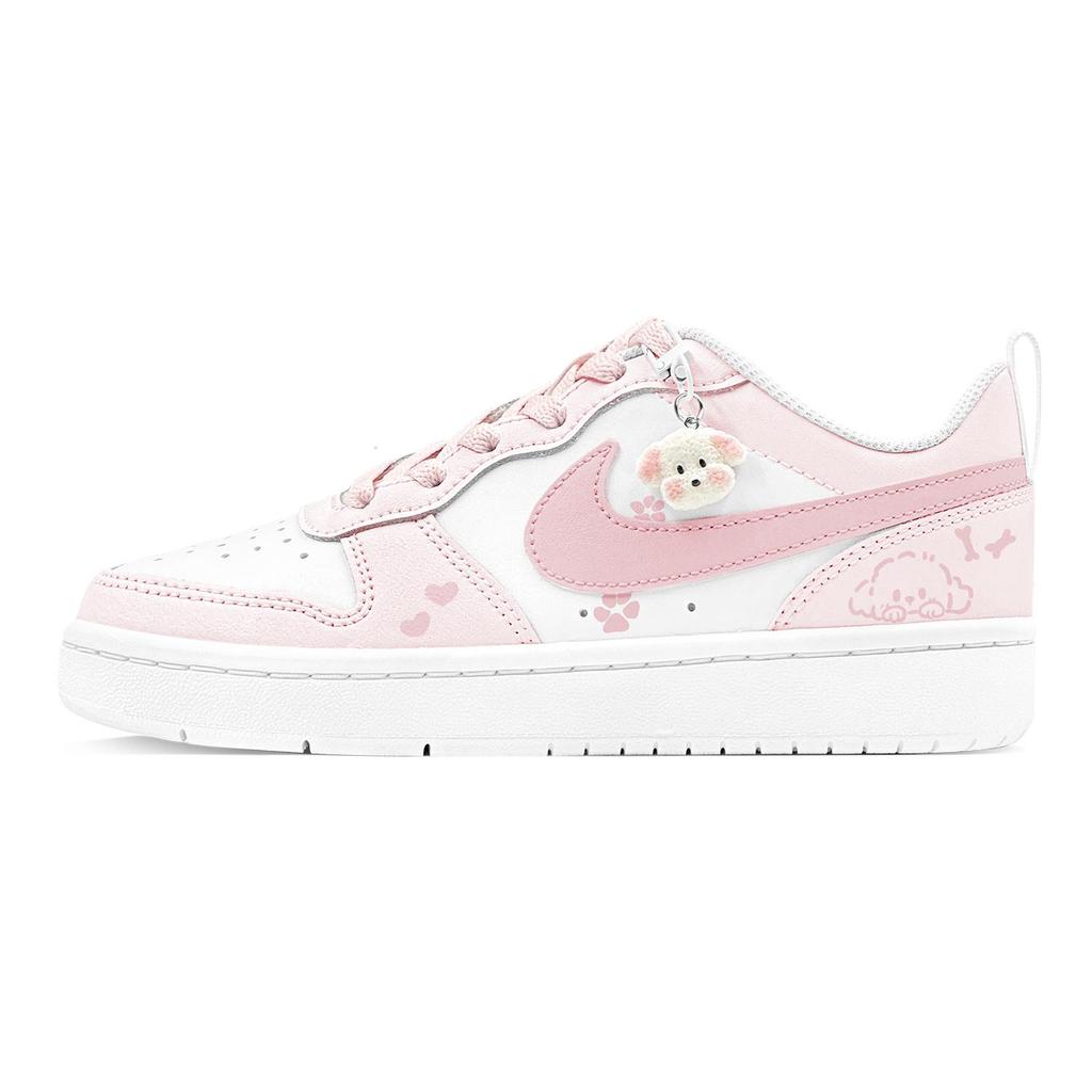 Nike Court Borough Skateboard Shoes Women's Low Top Pink BQ5448-100(Team88-S-BOX)