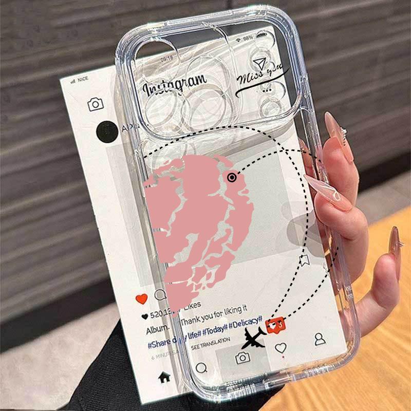 Pink Love Heart Phone Cases For Samsung Galaxy S26 S25 Ultra A57 A56 5G S24 S23 Plus FE A36 A26 A16 A07 A55 A15 A54 Clear Cover
