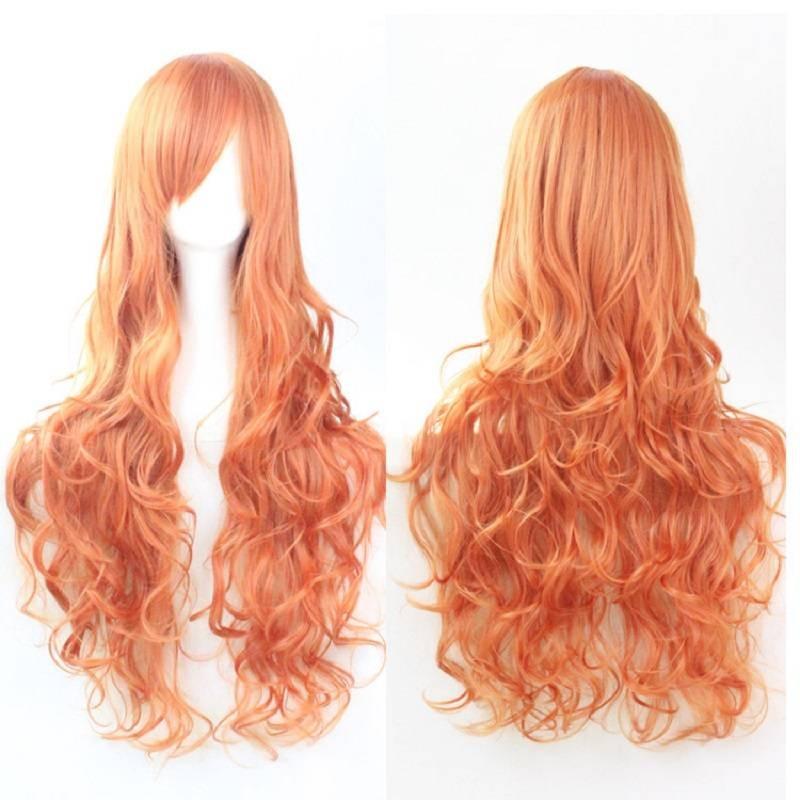 80cm Lange Wellenperücke in Lebhaften Farben Hochtemperaturfaser Ideal für Cosplay-Veranstaltungen