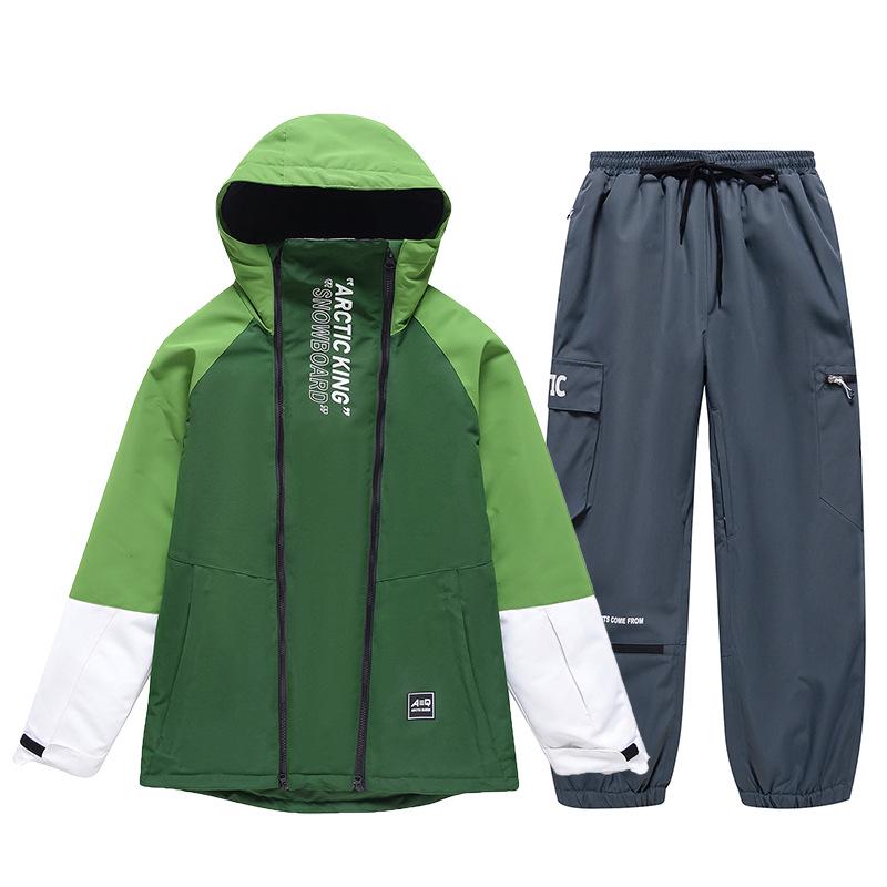 Unisex Winter Ski Suit: Windproof, Water-Repellent Jacket and Pants for Outdoor Snowboarding and Skiing.