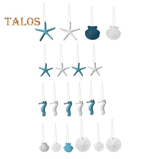 

20 шт. подвеска из смолы с изображением морской жизни, искусственная морская звезда, ракушка, морской конек, подвесные украшения, украшения на морскую тематику для домашнего декора 20PCS