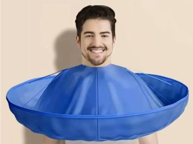 Adjustable Foldable Haircut Cape Umbrella - Hair Cloak Cape Barber Cape with Black Comb - for Adults Women & Men, Salon and Home Use