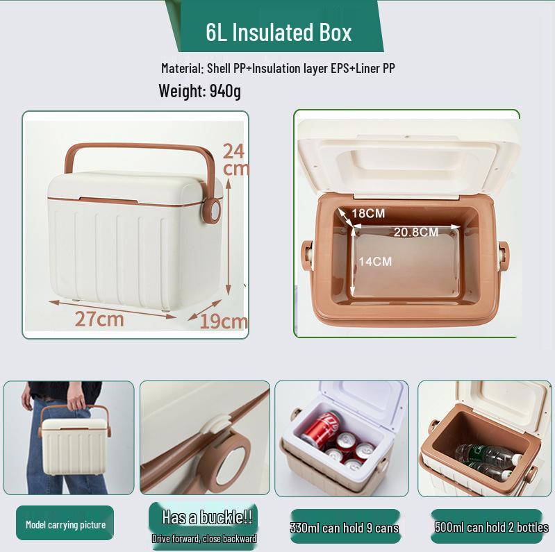 6L Luxuriöse Isolierte Geschenkbox in Lebensmittelqualität mit Griff - Ideal für gekühlte Drachenbootfest-Geschenke