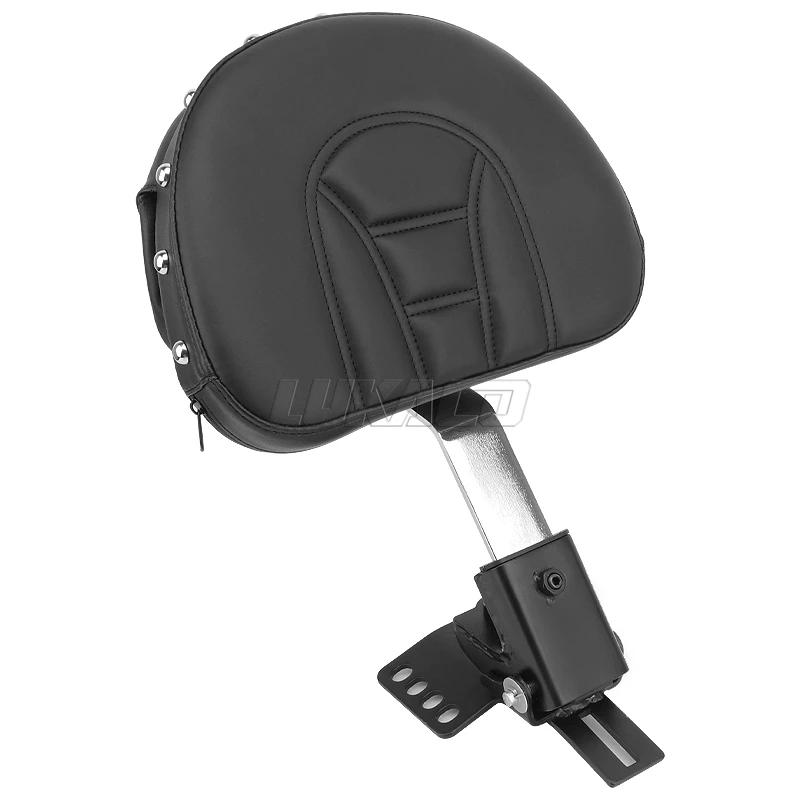 Motorcycle Front PU Leather Driver Plug-in Backrest Mounting Kit For Harley Touring Road King Street Glides FLHR 1997-2025