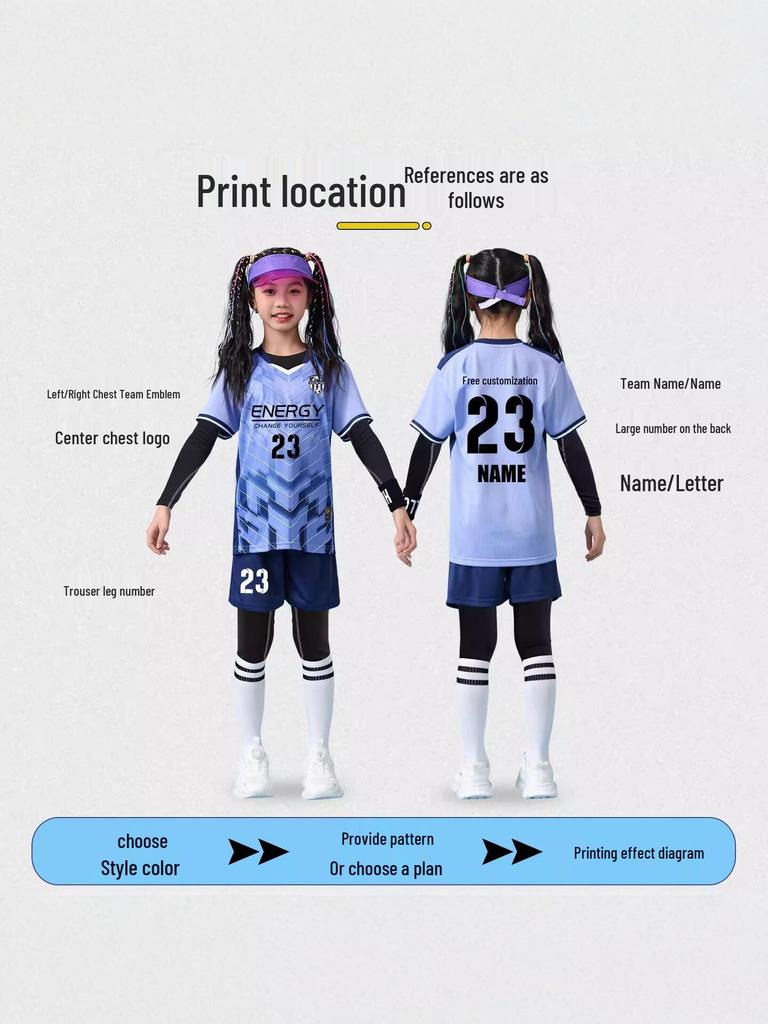 Children's Quick-Dry Breathable Soccer Kit: 4-Piece Training Set for Boys & Girls