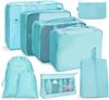 Travel Storage Bag Set Six-Piece Set Seven-Piece Eight-Piece Set Folding Toilet Bag Clothes Storage Bag Bundle Travel Bag