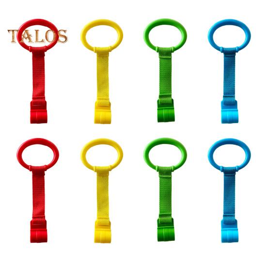 

4/8 шт. детские подтягивающиеся кольца для малышей, помощники при ходьбе, упражнения, вспомогательный инструмент, кольца для стояния, манеж для детской кроватки, подвесное кольцо 8pcs