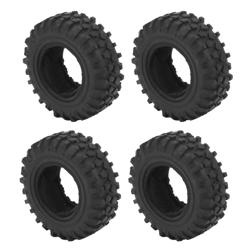 4PCS RC Crawler Tires 1.25in Flexible Wear Resistant RC Rubber Tyre for SCX24 124 RC Cars
