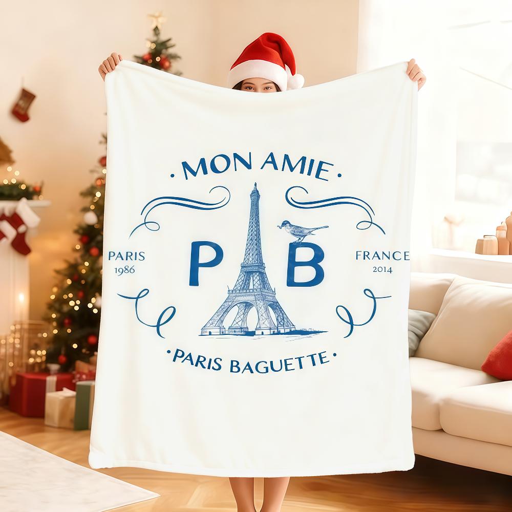 Luxurious P Paris B Baguette E Blanket Soft Throw Blanket for Home Bedroom Bed Sofa Picnic Travel Office Rest Cover Blanket Gift