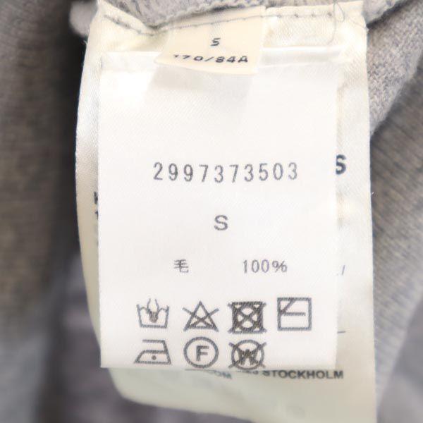 ACNE STUDIOS wool Long sleeve knit S Gray x Bordeaux sweater Women Used