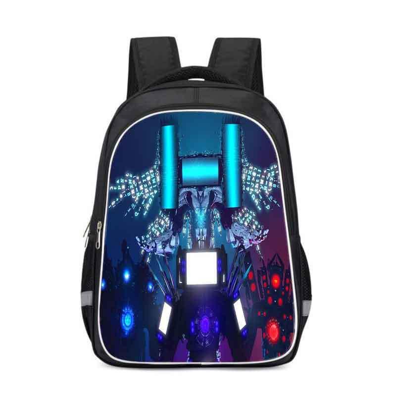 Kids School Backpack Boys Girls - Lightweight Ergonomic Design With Reflective Safety Stripes Oxford Fabric Cartoon Print