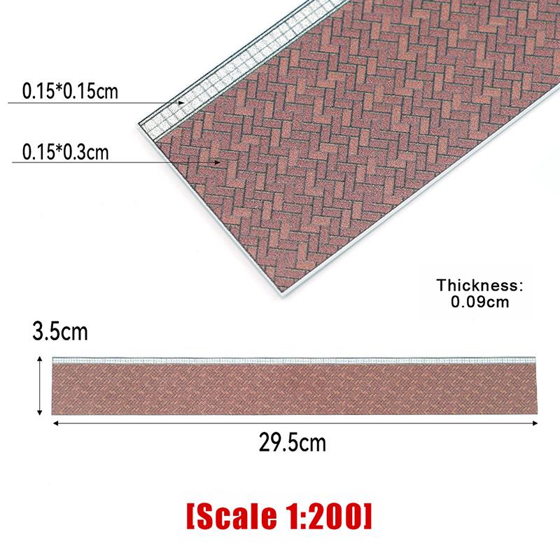 DIY Micro Landscape Realistic Mini ABS Brick Floor Tile for Scale Model Building Architectural Scene Scenery A5