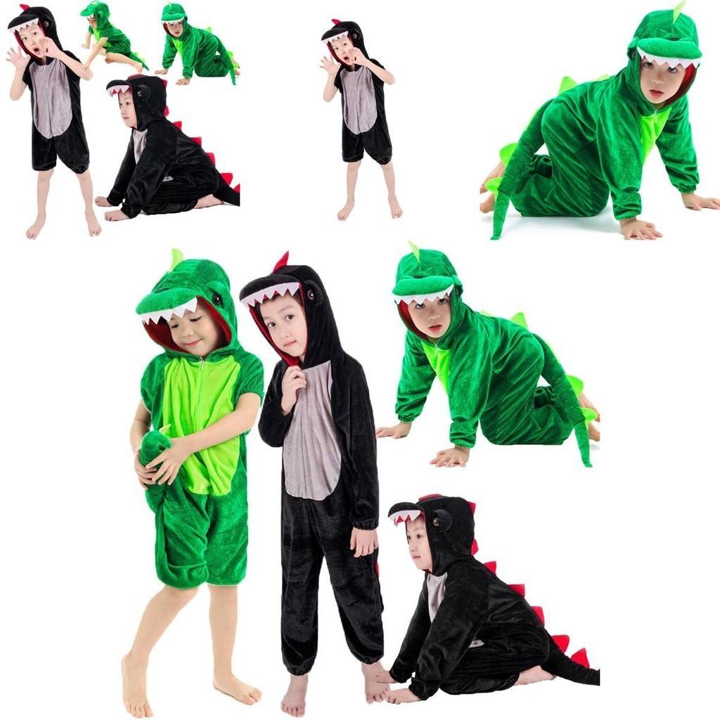 Vibrant Unisex Halloween Dinosaur Costume Crocodile Jumpsuit For Kids Cosplay Events