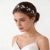 Set di Diademi Personalizzati con Perle e Cristalli da Sposa - 2 Pezzi Accessori per Capelli da Matrimonio per Donna