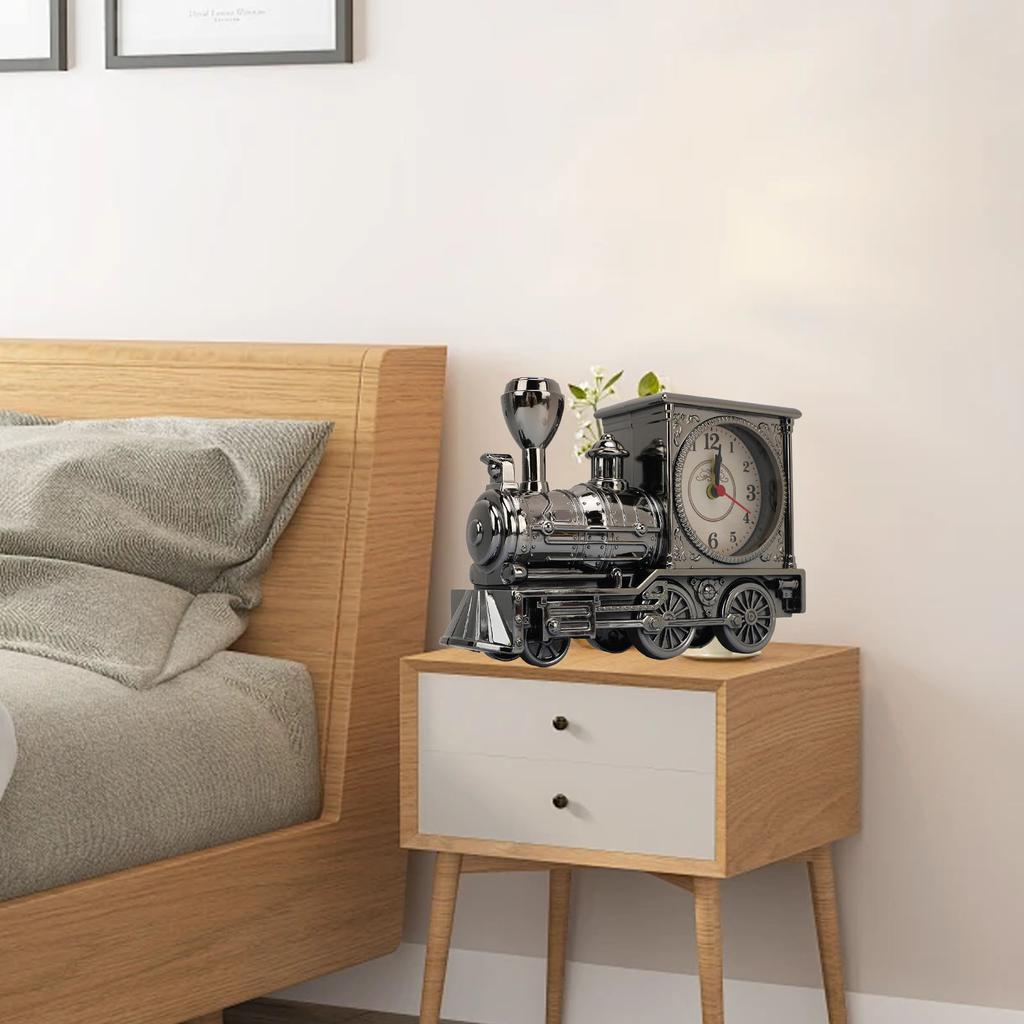 Vintage Κεφαλή Τρένου Ξυπνητήρι Επιτραπέζιο Επιτραπέζιο Ρολόι Χρόνου Μοντέλο Τρένου Διακόσμηση Σπίτι Φοιτητές Παιδικό Υπνοδωμάτιο