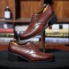 Luxury High Heel Men's Shoes Man Height Increase Wedding Shoes Groom Designer Pointed Toe Dress Shoes Men Leather Oxford