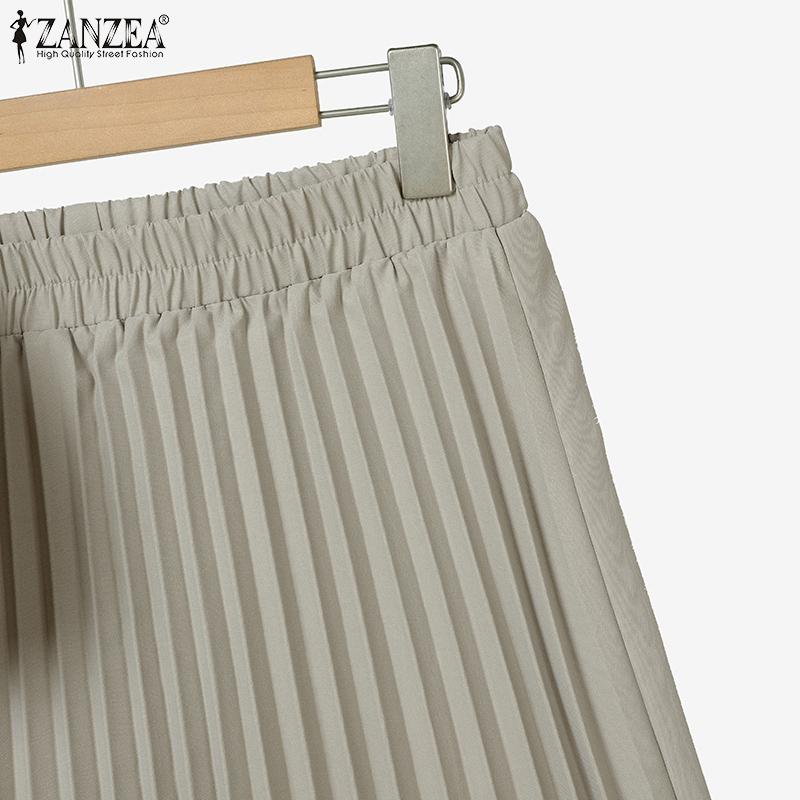 ZANZEA Women Short Sleeve Blouse and Skirts Summer Two Piece Suit Sets