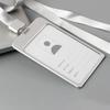 Metal Clip Buckle Aluminum Alloy Work Badge Card Holder Work Badge Chest Badge Hanging Neck Card Work Number Badge With Hanging Rope Card Holder