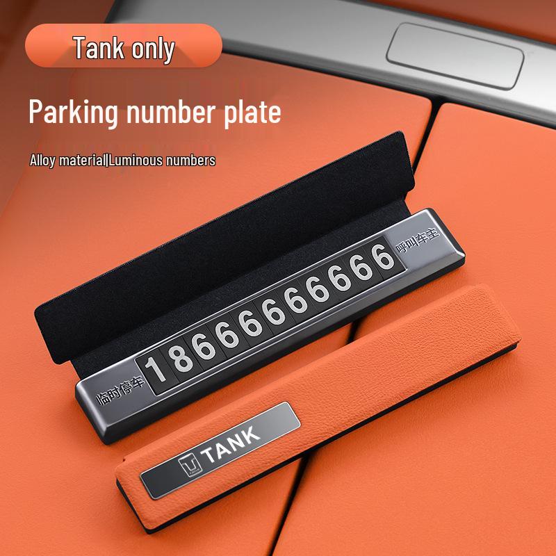 Temporary Tank Car Interior Parking Phone Number Plate Accessory