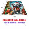 Christmas Elephant with Presents Pattern Blanket Flannel Material Soft Warm for All Seasons,For Home Outdoor Camping Picnics RV