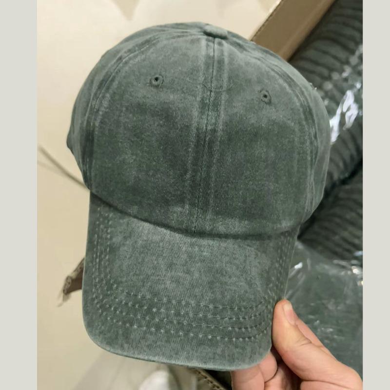 Fashion Bare Board Unisex Washed Retro Curved Brim Sunshade Solid Color Baseball Cap Travel Sunshade Women Tide Hat Hip Hop Cap