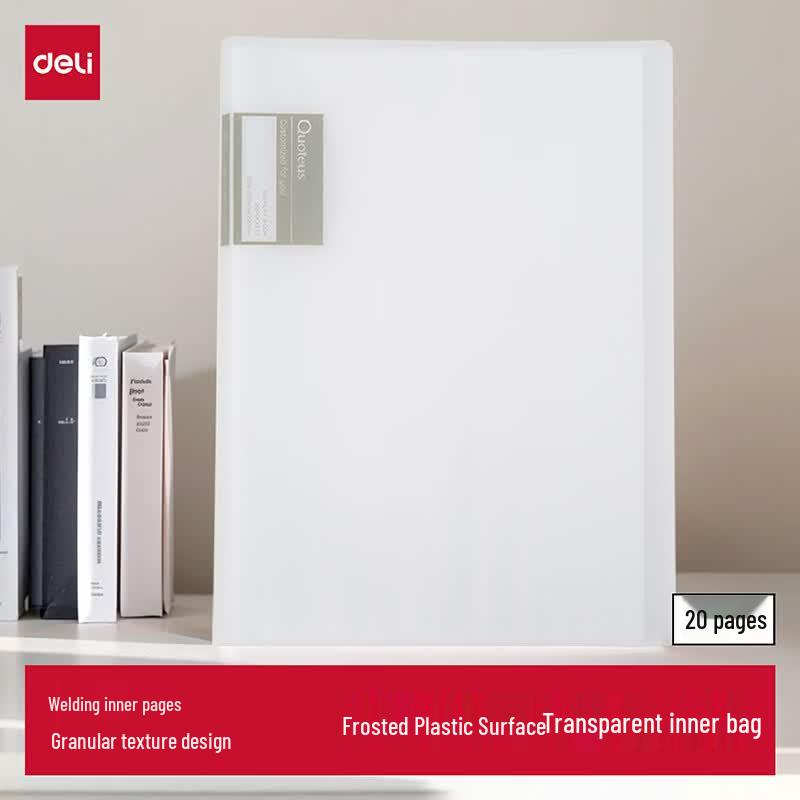 Deli A4 Clear Page File & Display Book