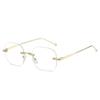 -100~-400  Rimless Anti Radiation Reading Eyeglasses for Men Women Farsighted Plastic Frame