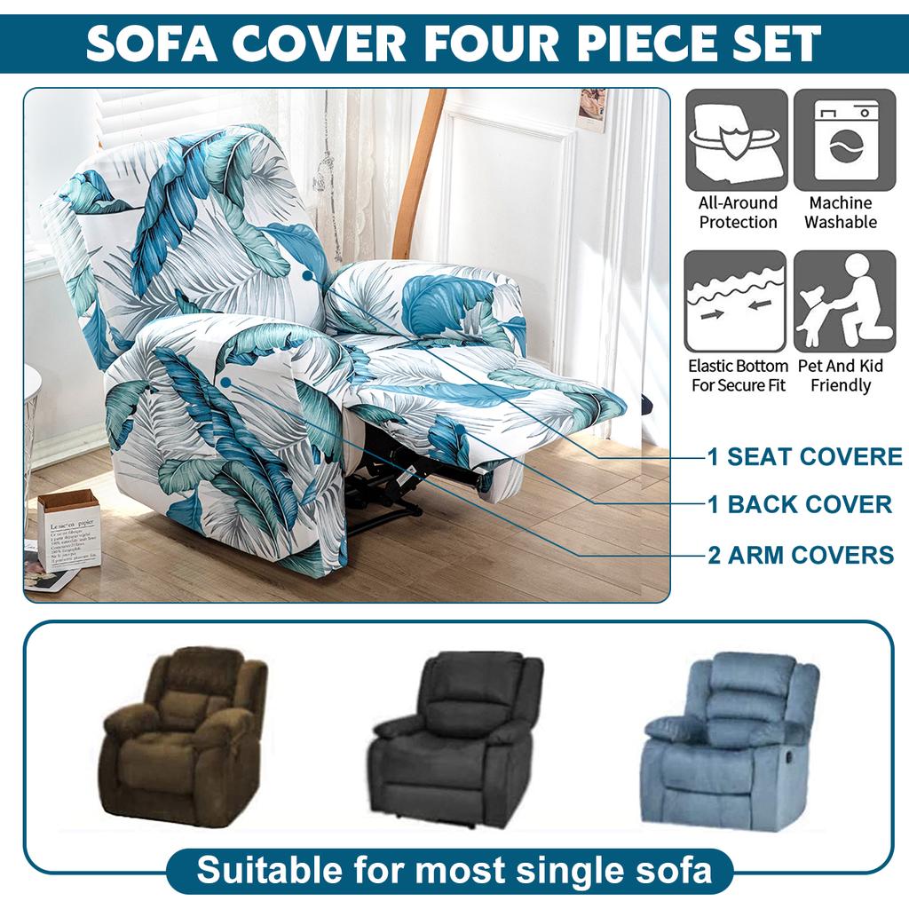 Hochelastischer Relaxsesselbezug Wasserdichter Relaxsessel Lazy Boy Relaxsessel Sofabezüge Bedruckter Liegestuhlbezug mit Seitentasche