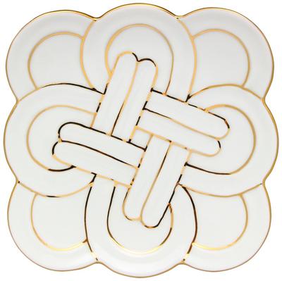 24to3 Céramiques Nishitomi Vaisselle Arita Four Takiyo Nœud Kissho Assiette Mein Assiettes Diamètre Environ 13cm Or Noël Nouvelle Vaisselle