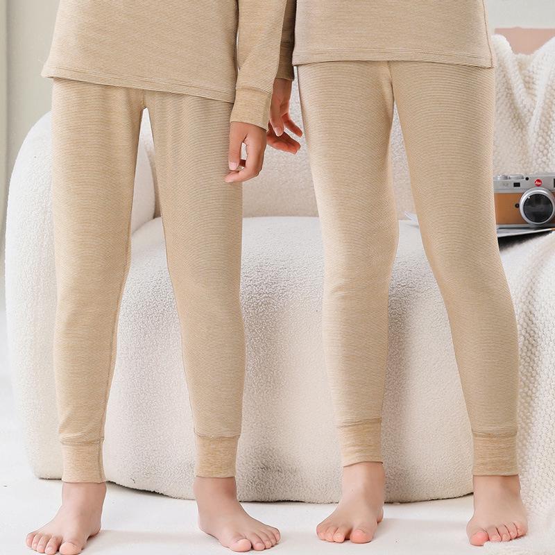 Children's Warm Autumn Pants - Boys' and Girls' Thick Wool Base Layer