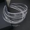 3pcs 8/18/25mm Transparent Hairbands Hair Hoop Non Slip DIY Clear Plastic Headbands Toothed Hair Clip Minimalist Korean Hairband