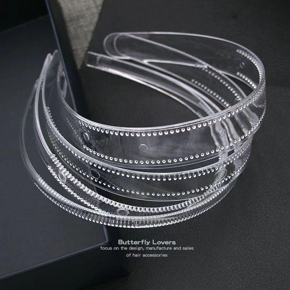 3pcs Toothed Clear Plastic Headbands Non Slip Minimalist Korean Hairband Women Hair Accessories