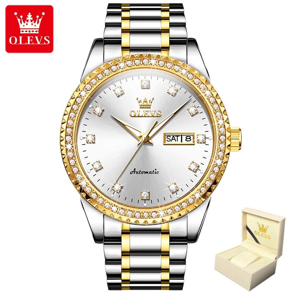 OLEVS Men's Watch Diamond Dial Business Luminous Mechanical Watch High-end Watch