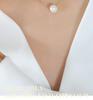 Exquisite Minimalist Freshwater Pearl Pendant Necklace, 18K Gold-Plated Titanium Steel Clavicle Chain