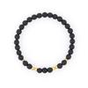 Jbans Classic 6Mm Cut Matte Onyx Brass Ring Point Gemstone Bracelet (C2301Ac1056_Bk)