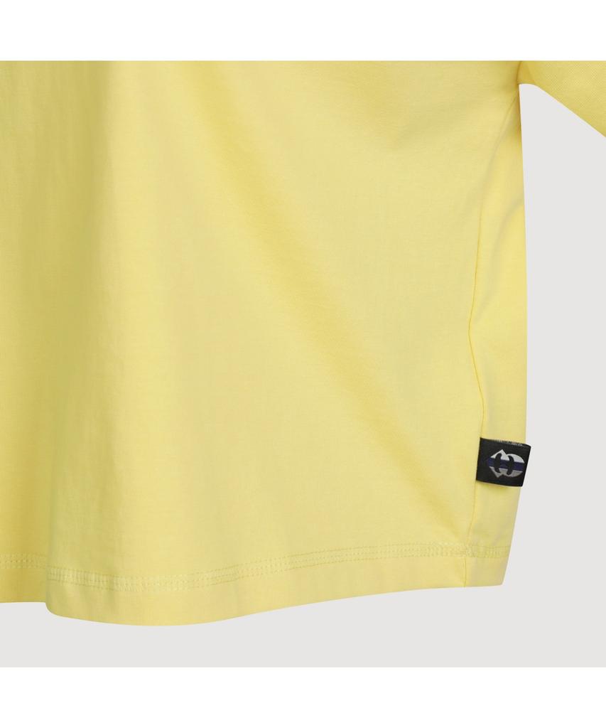 LUCKY CHOUETTE Printed Cropped Long-Sleeved T-Shirt (Yellow) Lftas25170Yex