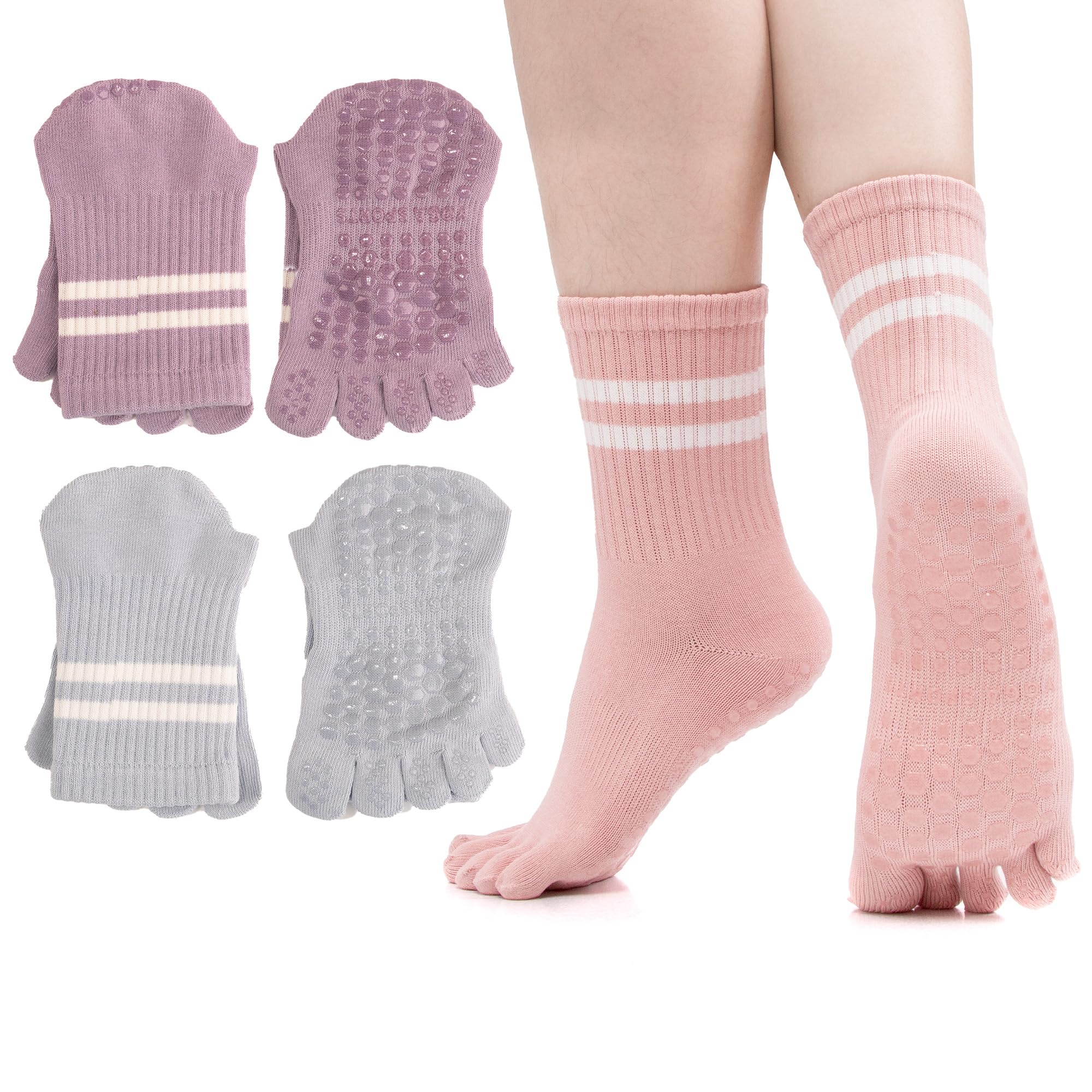 

ZenBeya Пилатес и Носки для Тепла и Холода Дышащие Носки для Йоги для Зала и Подходят для Всех Антибактериальные и Слегка Доступны в и 3 пары