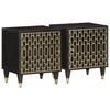 Vidaxl Nightstands, 2 Pcs, 40X33X46 Cm, Solid Mango Wood