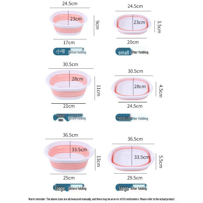 Compact Portable Folding Wash Basin for Kitchen or Bathroom