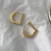 Fashion Stainless Steel Letter D Hoop Earrings For Women Men Simple Geometric Huggie Piercing Earring Party Birthday Jewelry