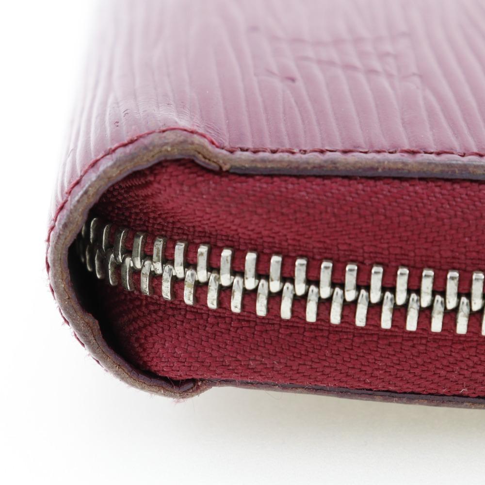 Louis Vuitton Zippy Wallet Purse Red Epi Leather Women Used