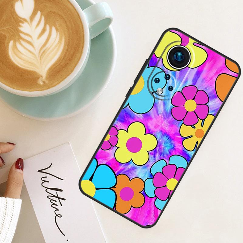 Hippie Daisy Tie-dye Flower Peace For Honor Magic 7 Lite 6 8 Pro Case For Honor 200 400 50 70 90 X8c X8b X9a X9b X9c X9d Win RT