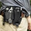 Outdoor EDC Cowhide Tool Holster Multitool Sheath Camping Survival Flashlight Pocket Organizer Key Holder Genuine Leather Tools