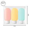 3pcs/set Travel Refillable Cosmetic Containers 60ML Travel Bottles Set Mini Squeeze Bottles for Toiletries Shampoo Conditioner