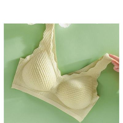 Mai Sui Lace Vest Underwear Women's Traceless Strap Small Chest Gathering No Steel Ring Bra Summer Breathable Bra