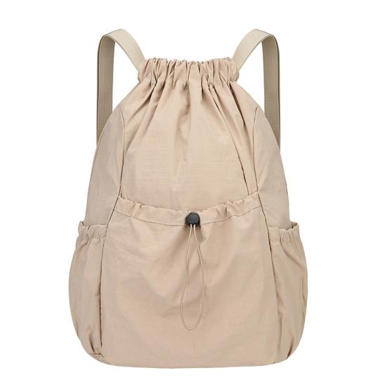 

Рюкзак для спортзала на шнурке, складная спортивная сумка с регулируемыми плечевыми лямками, водонепроницаемая сумка для плавания для путешествий, походов, мужчин, женщин хаки