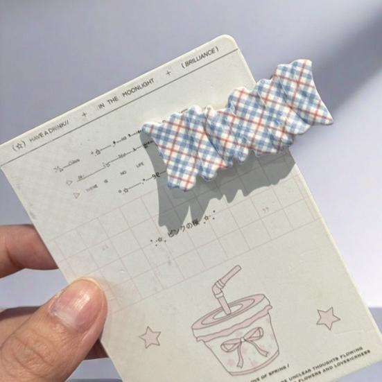 4Pcs Girl Hairpin Macaron Color Plaid Pattern Wavy Design Hair Clip Strong Clamping Force Hair Clip Hair Accessories