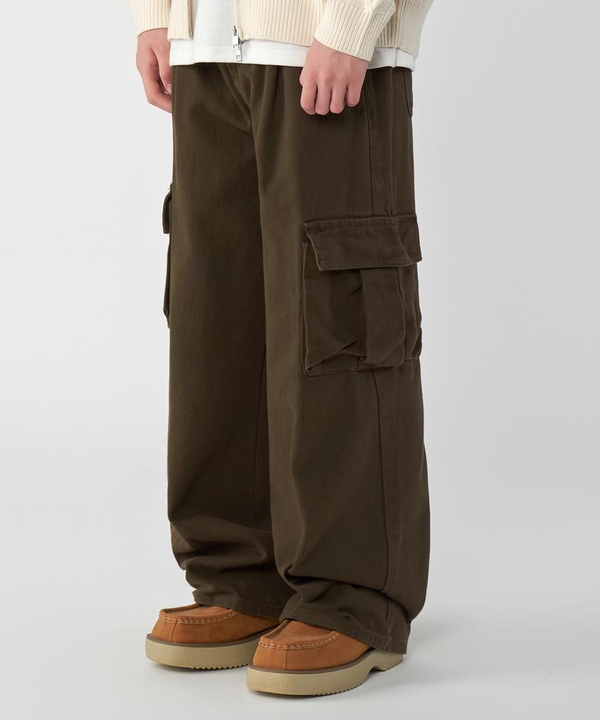 UNTAPPED STUDIO [2Pack] Single-Pleat 7-Count Cotton Wide Cargo Pants 3 Colors