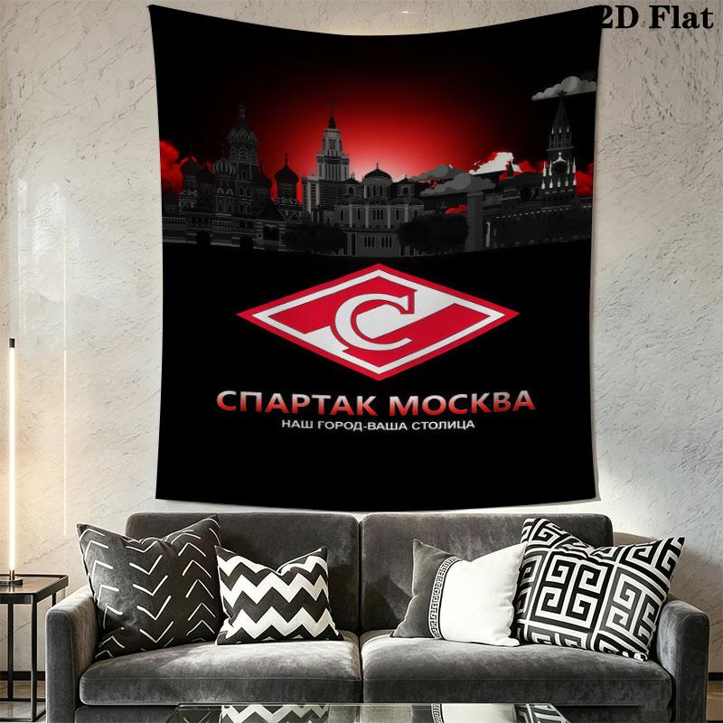 Spartak Moscow Gleam Wall Hanging Printed Fabric Blanket Decorative Tapestries for Bedroom Living Room Home Decor